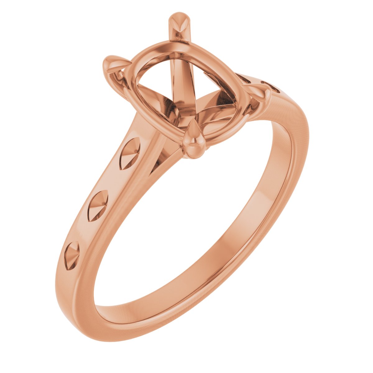 Claw-Prong Accented Engagement Ring