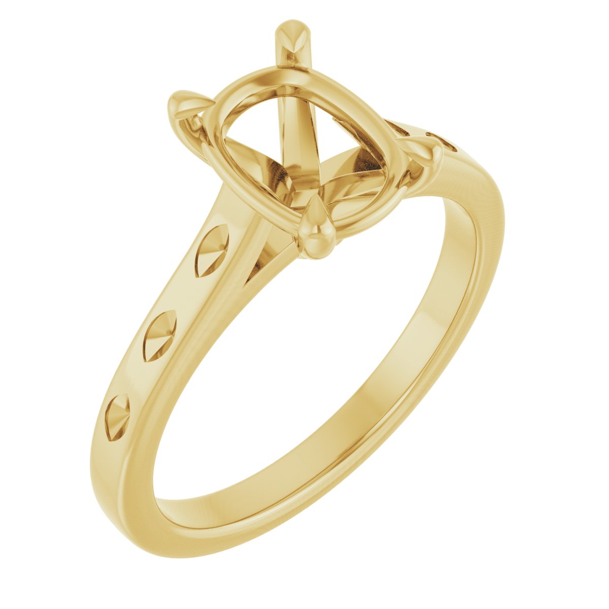 Claw-Prong Accented Engagement Ring