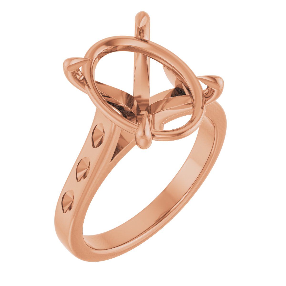 Claw-Prong Accented Engagement Ring