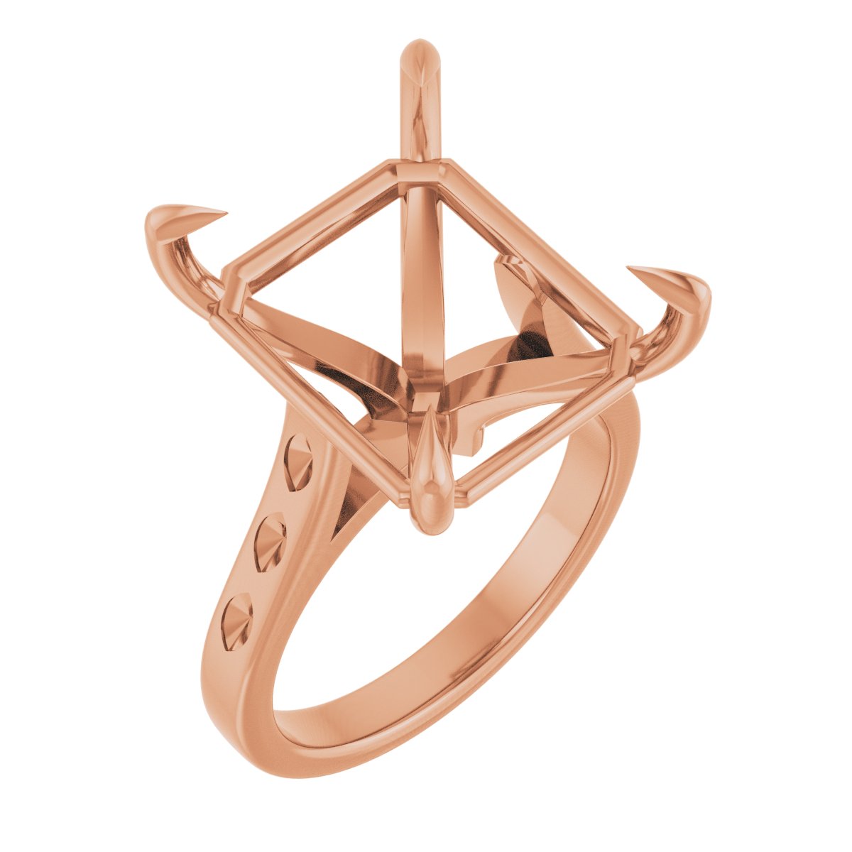 Claw-Prong Accented Engagement Ring