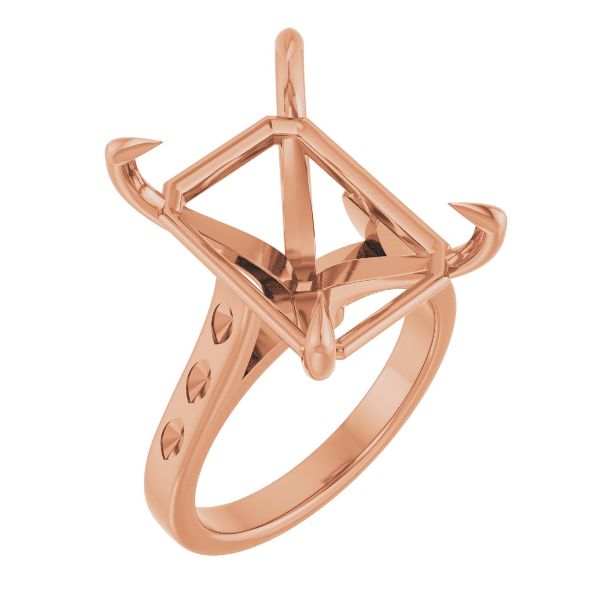Claw-Prong Accented Engagement Ring