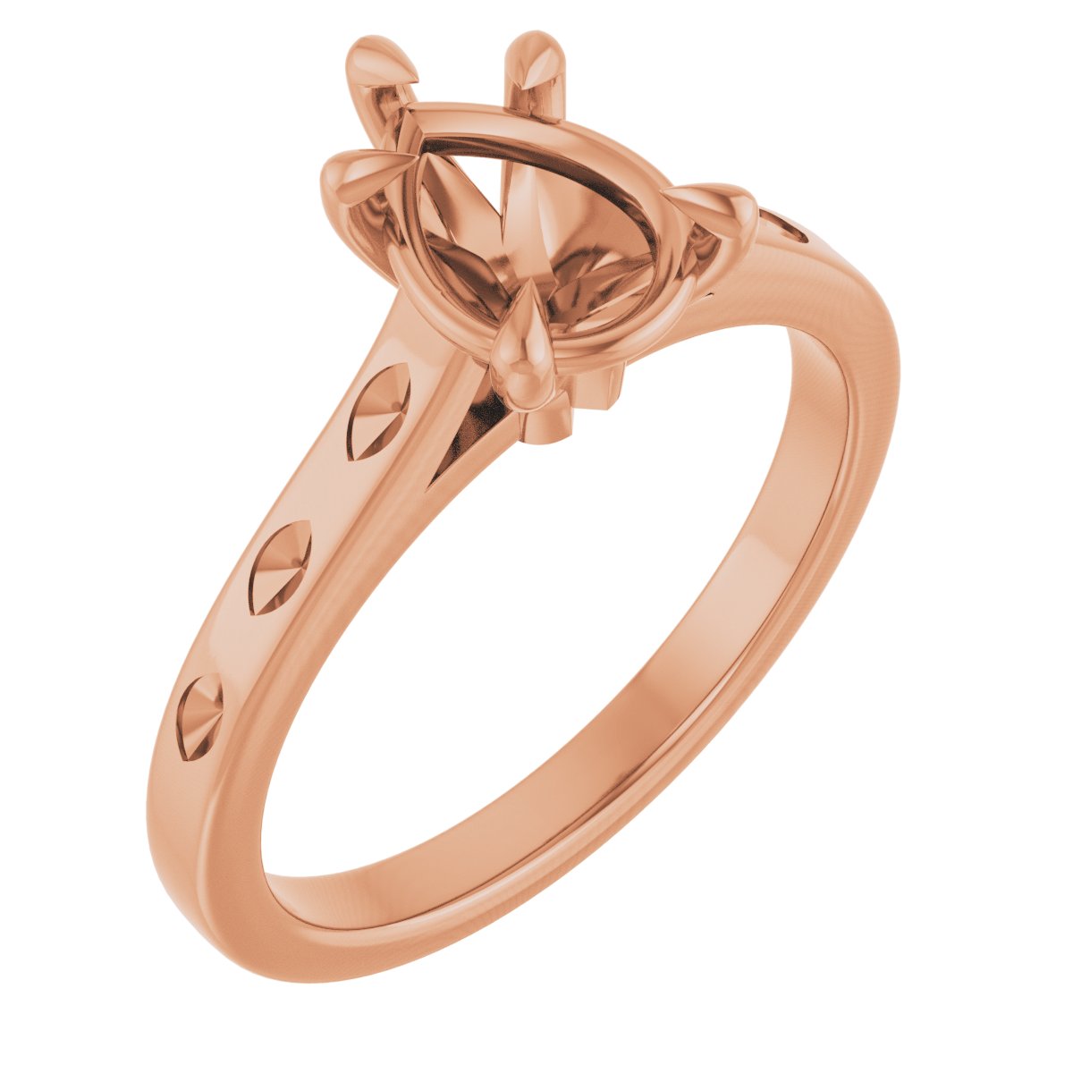 Claw-Prong Accented Engagement Ring