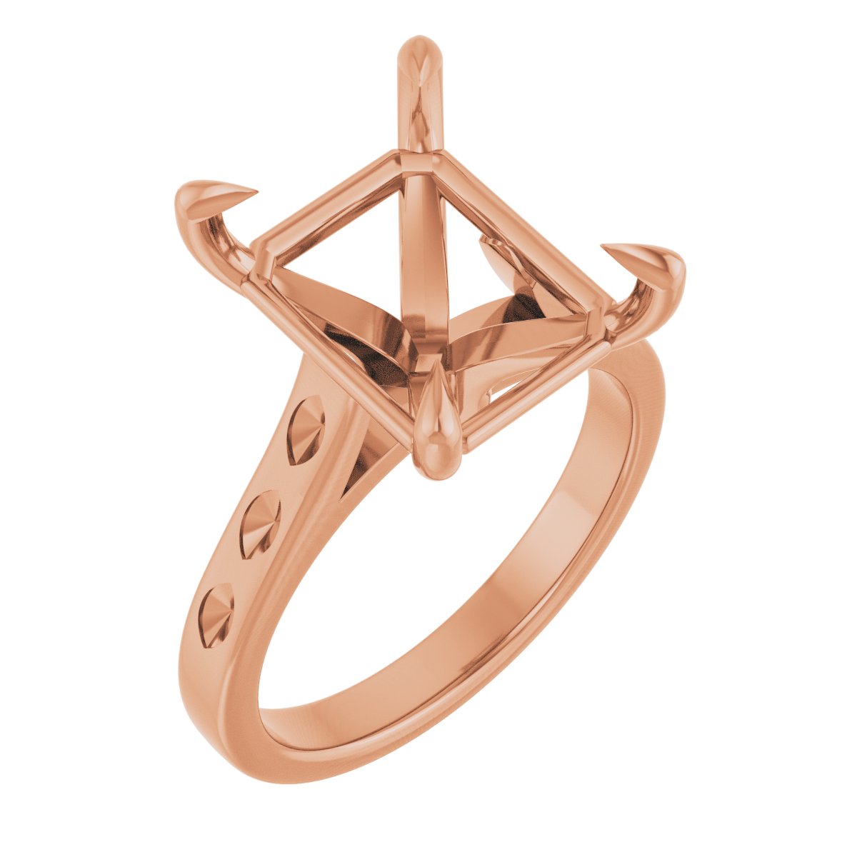Claw-Prong Accented Engagement Ring