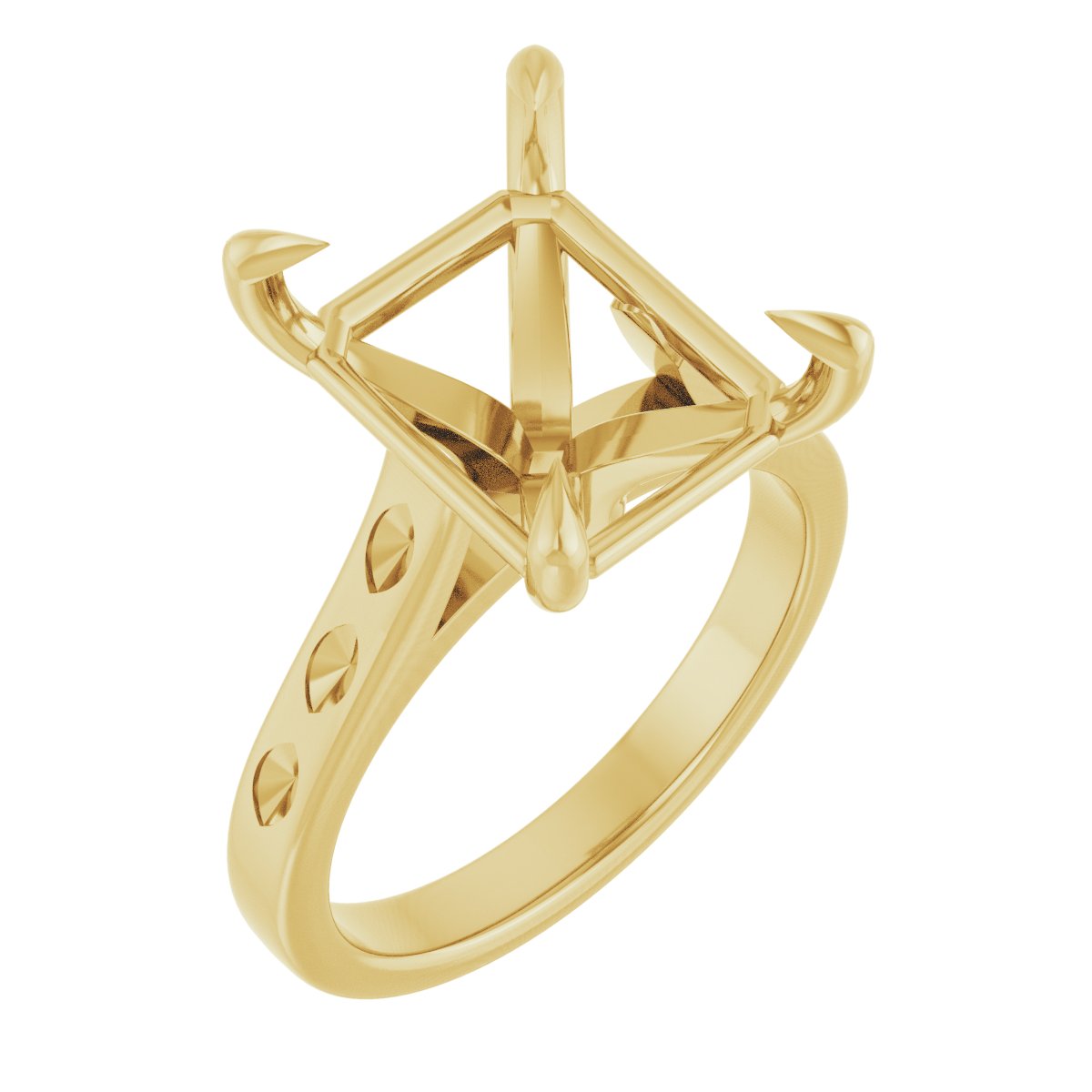 Claw-Prong Accented Engagement Ring