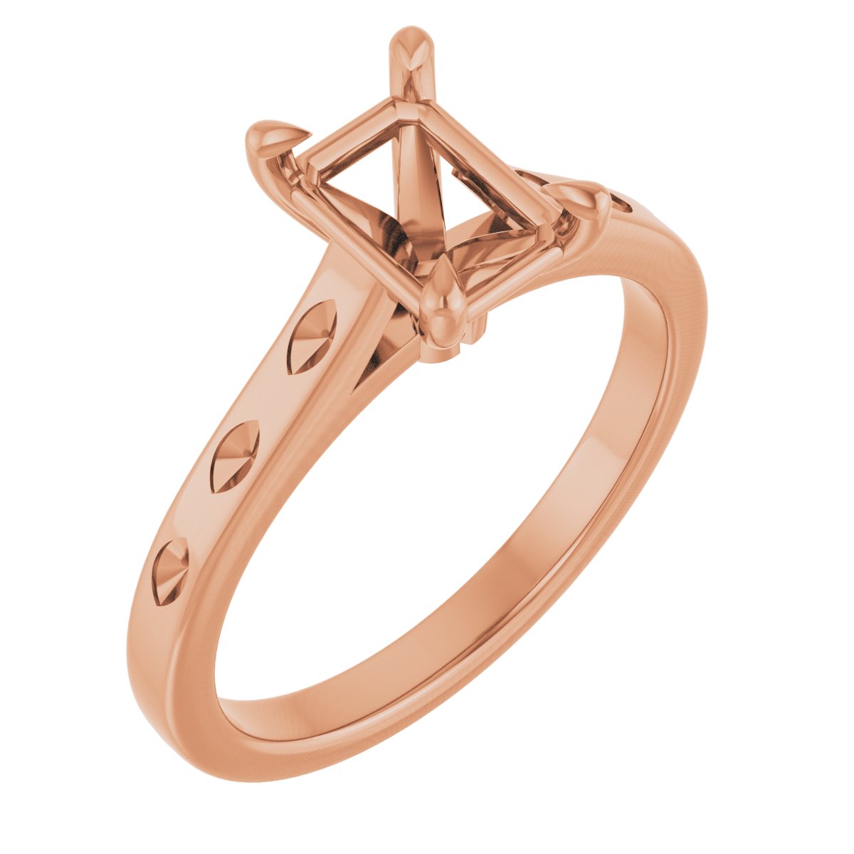 Claw-Prong Accented Engagement Ring