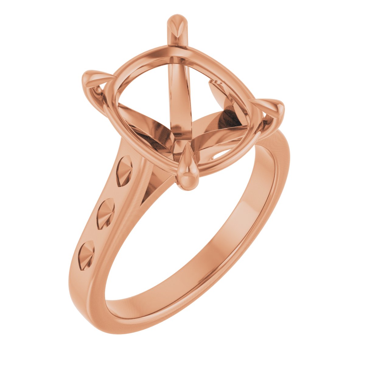 Claw-Prong Accented Engagement Ring