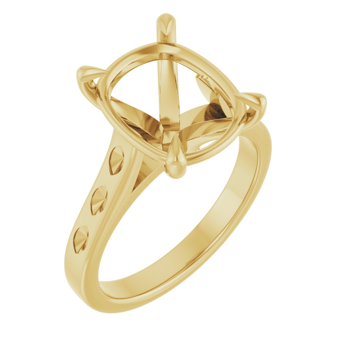 Claw-Prong Accented Engagement Ring