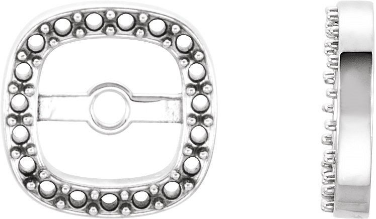 Cushion Frame Halo-Style Earring Jackets