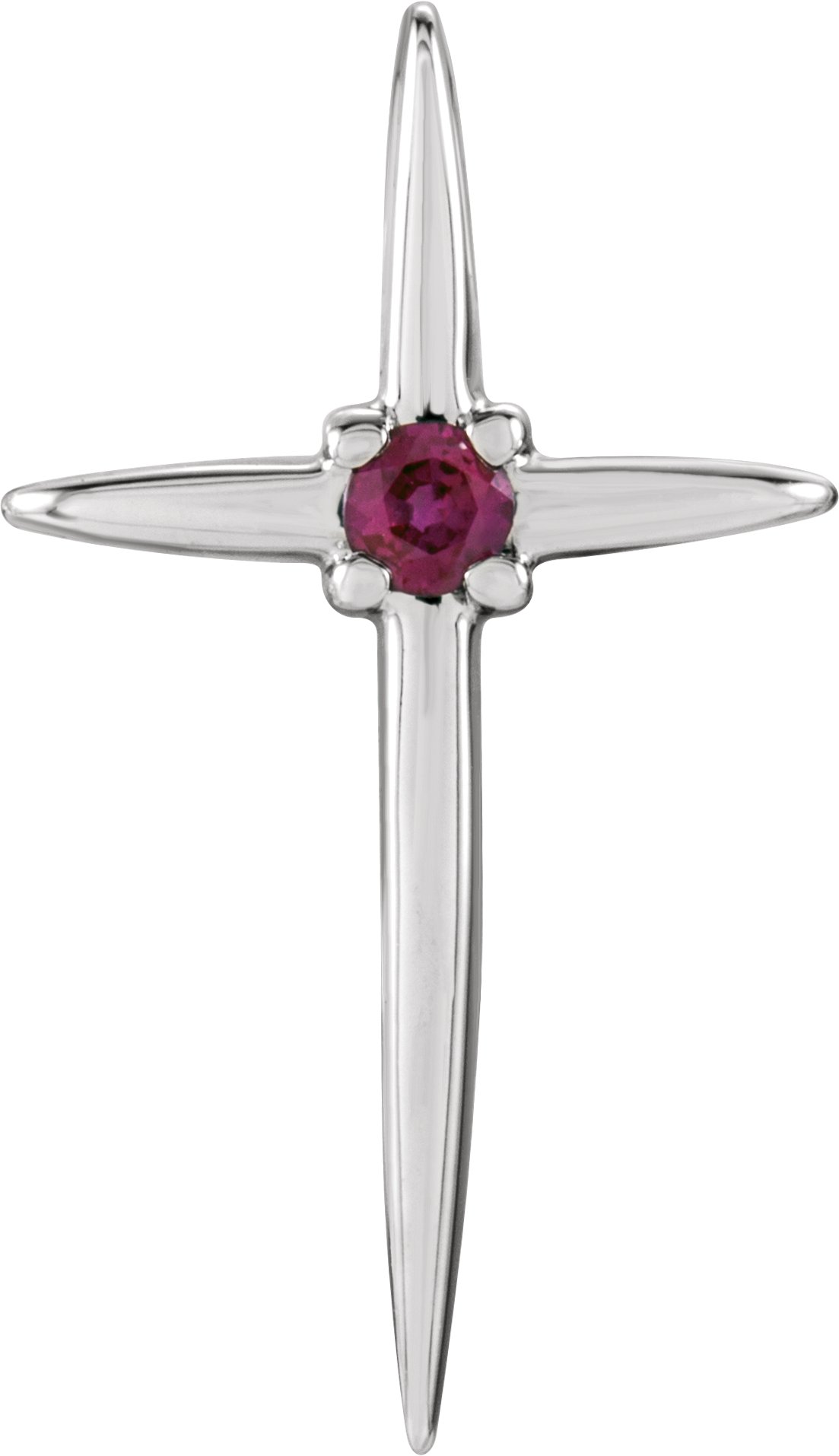 Cross Pendant with Genuine Ruby 17.75 x 10mm Ref 750939