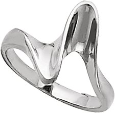 14K White Freeform Ring