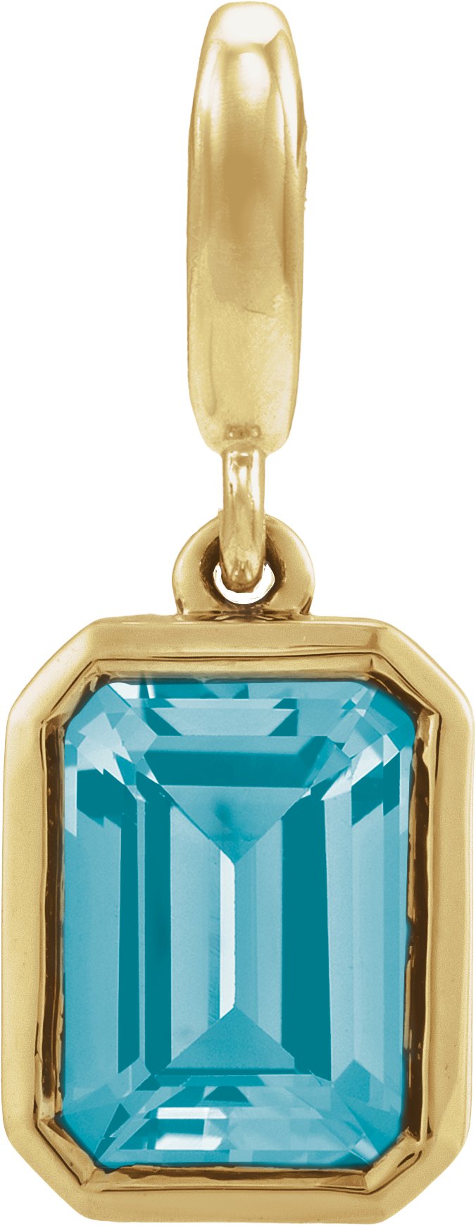 Bezel-Set Birthstone Charm/Pendant