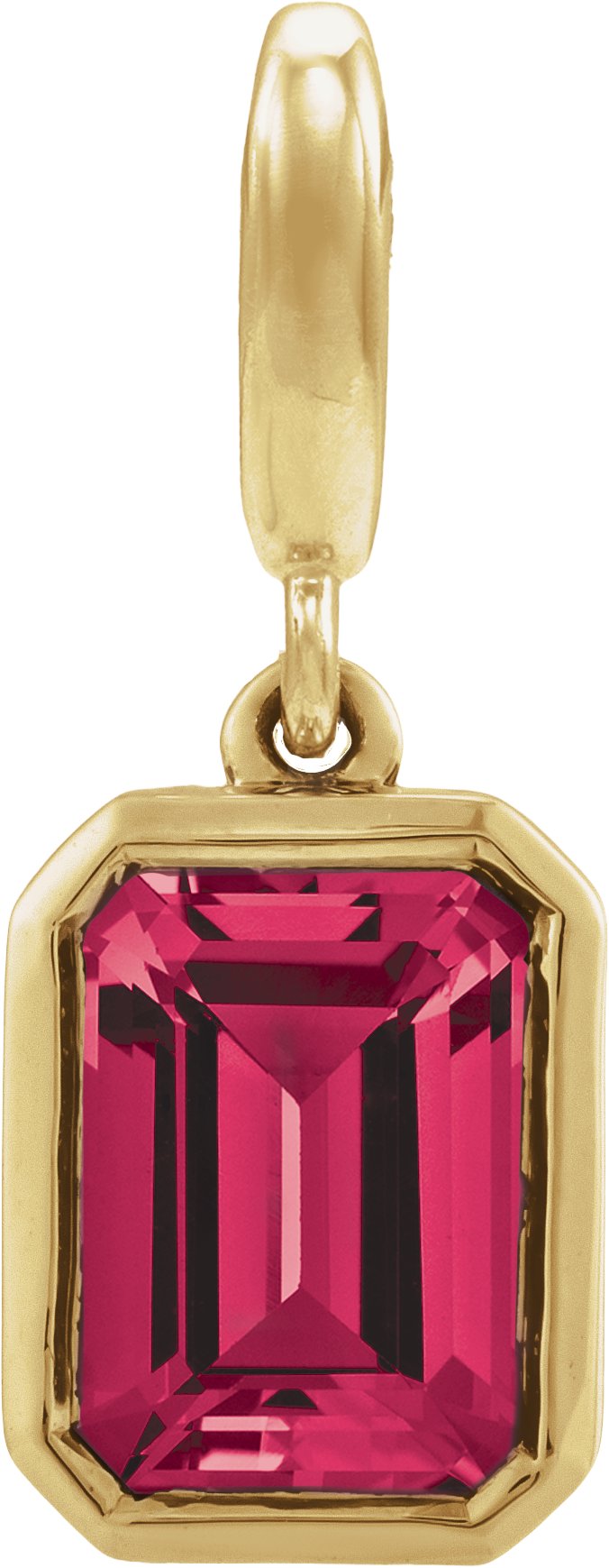 Bezel-Set Birthstone Charm/Pendant