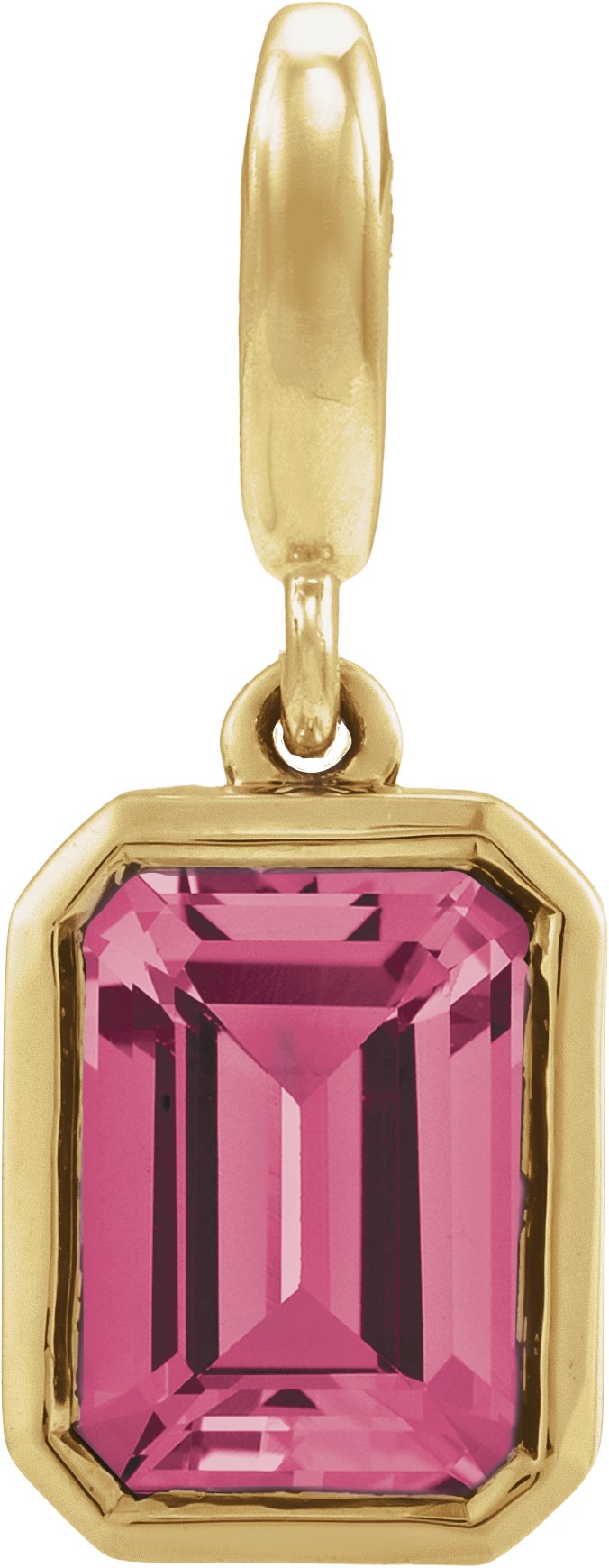 Bezel-Set Birthstone Charm/Pendant