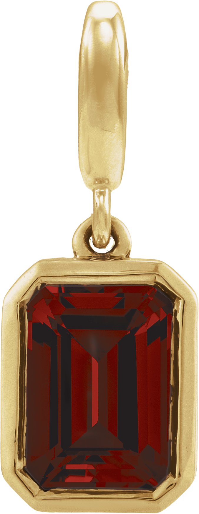 Bezel-Set Birthstone Charm/Pendant