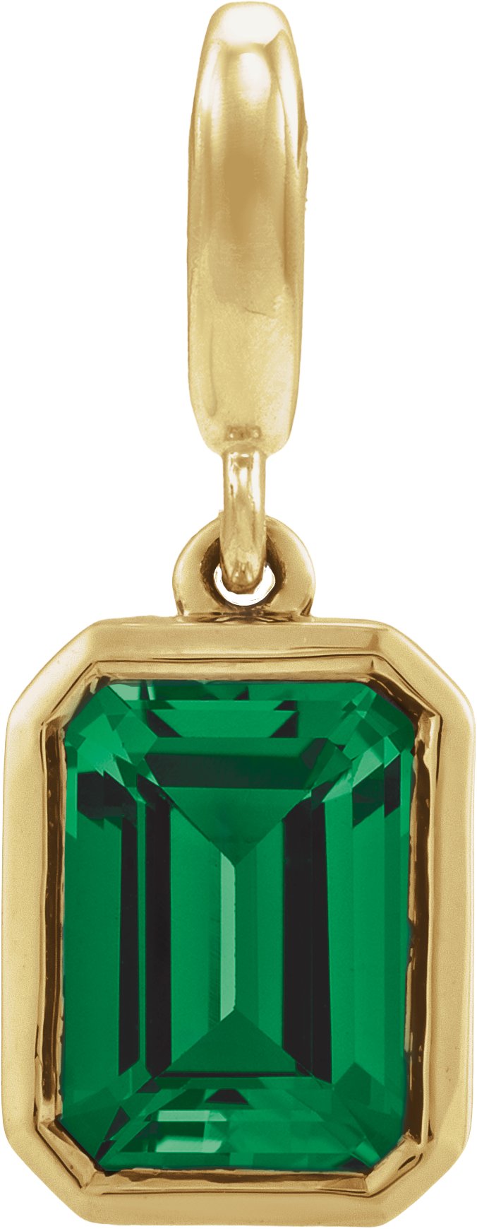 Bezel-Set Birthstone Charm/Pendant