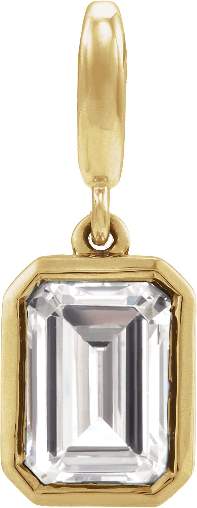 Bezel-Set Birthstone Charm/Pendant