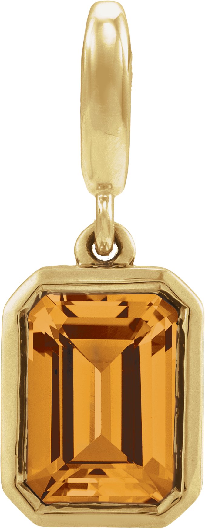 Bezel-Set Birthstone Charm/Pendant