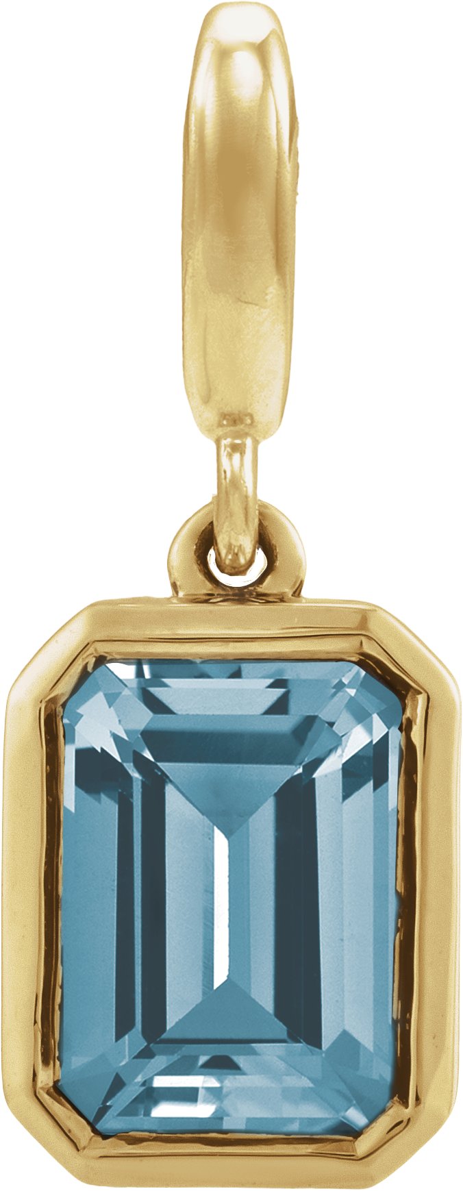 Bezel-Set Birthstone Charm/Pendant