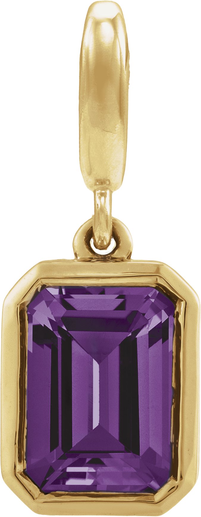 Bezel-Set Birthstone Charm/Pendant