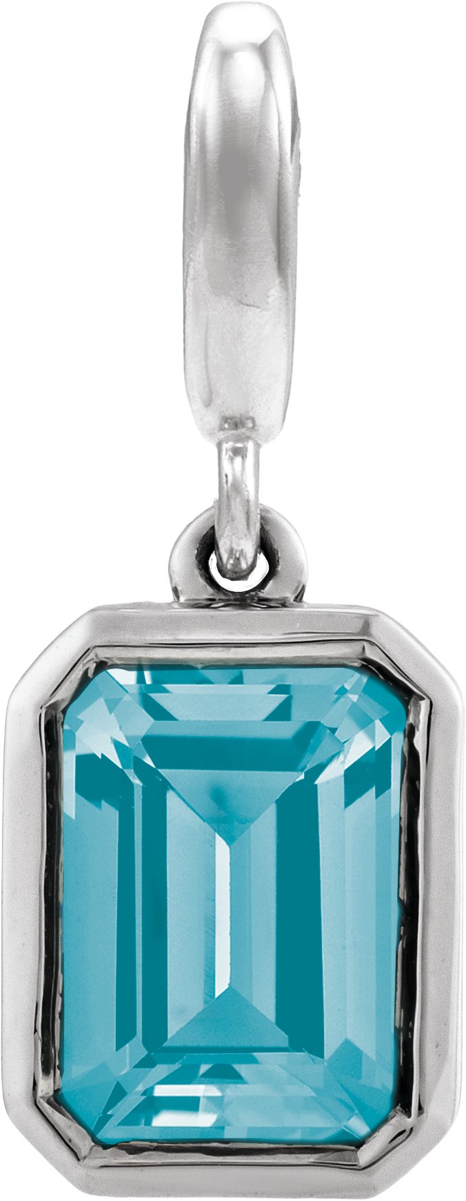 Bezel-Set Birthstone Charm/Pendant