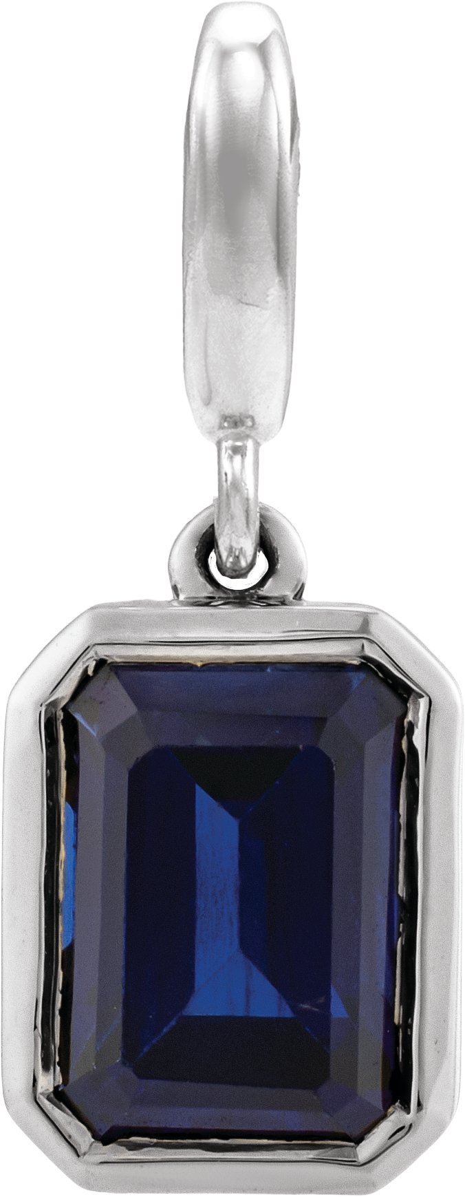 Bezel-Set Birthstone Charm/Pendant
