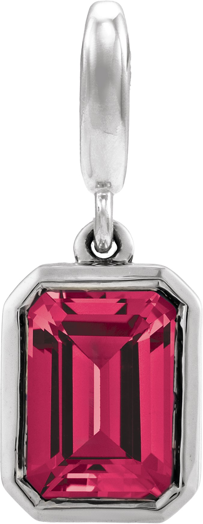 Bezel-Set Birthstone Charm/Pendant