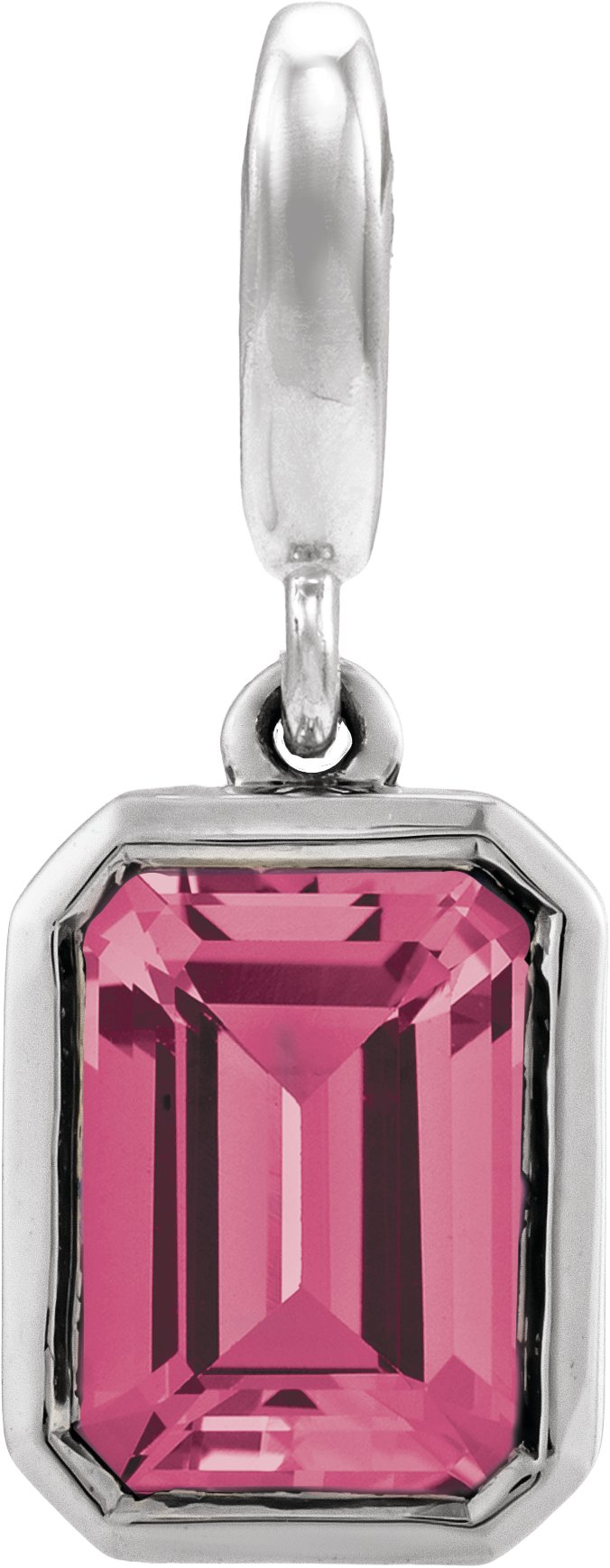 Bezel-Set Birthstone Charm/Pendant