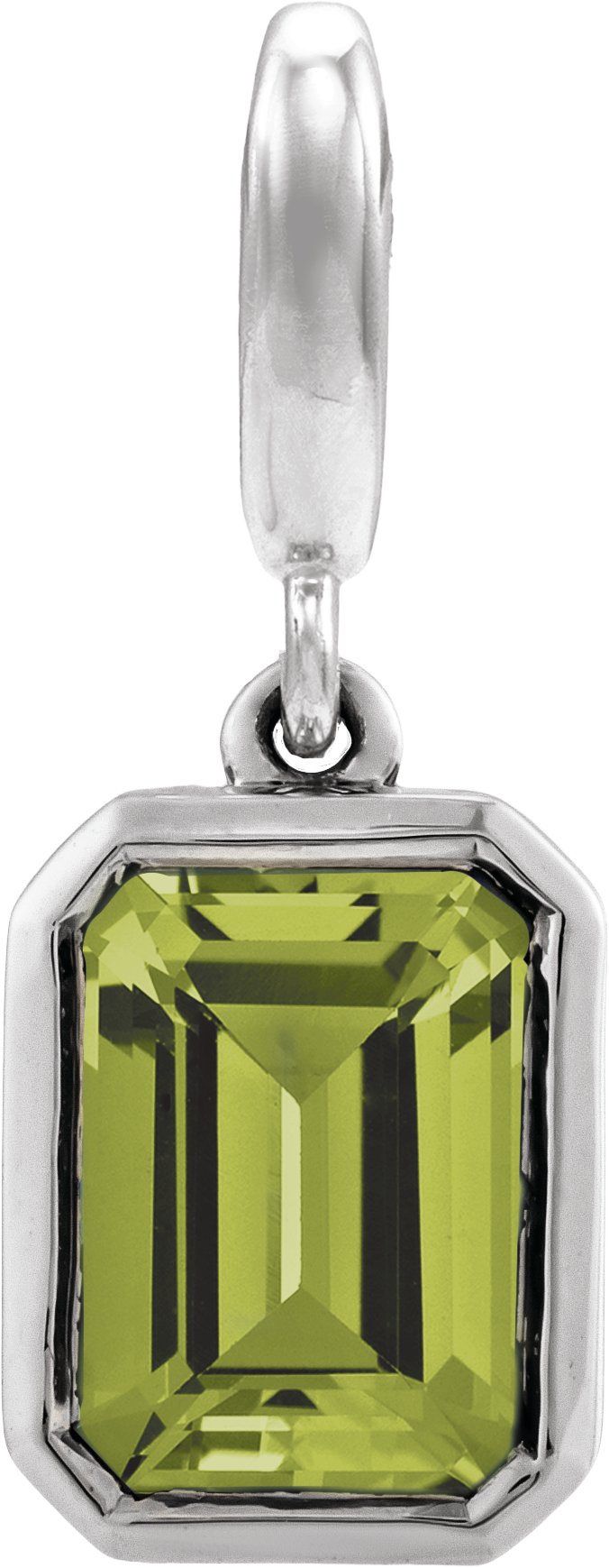 Bezel-Set Birthstone Charm/Pendant