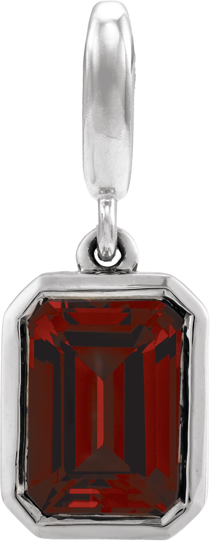 Bezel-Set Birthstone Charm/Pendant