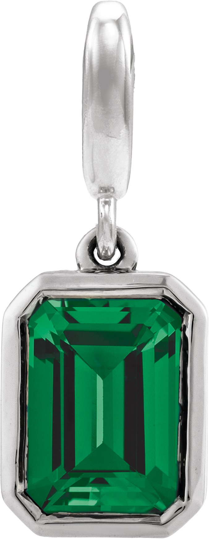 Bezel-Set Birthstone Charm/Pendant