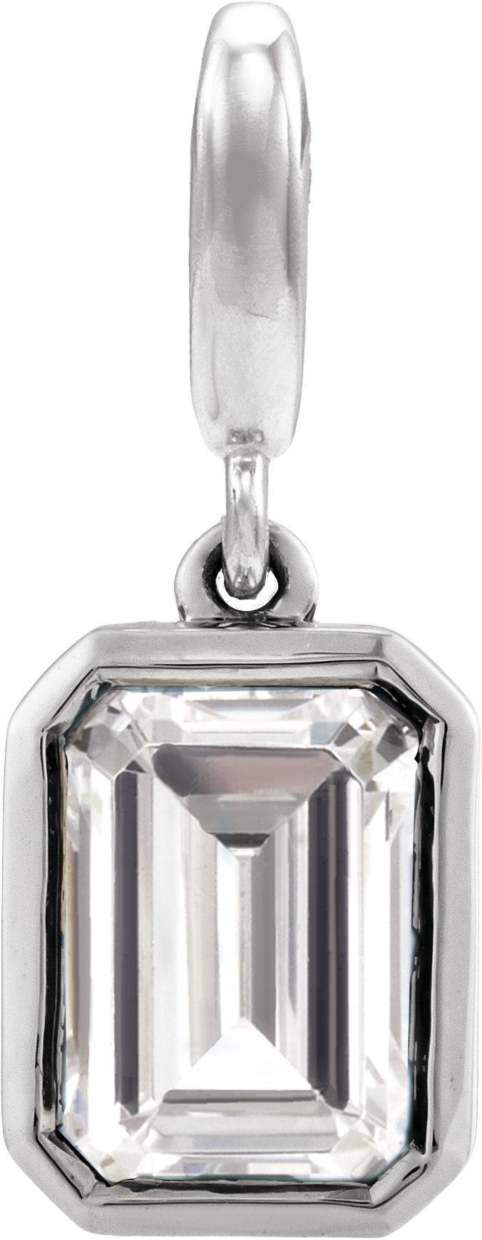 Bezel-Set Birthstone Charm/Pendant