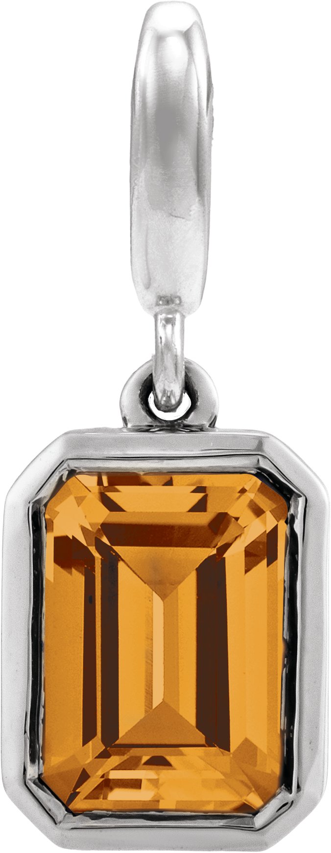 Bezel-Set Birthstone Charm/Pendant