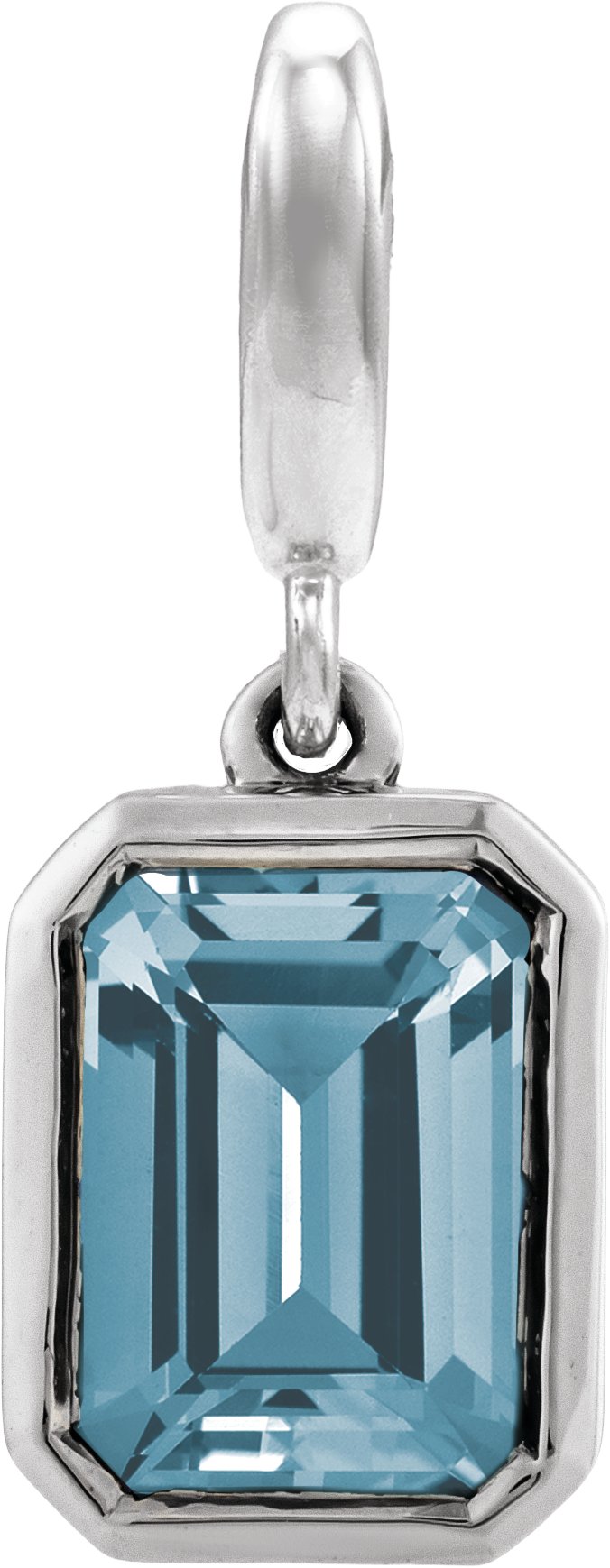Bezel-Set Birthstone Charm/Pendant