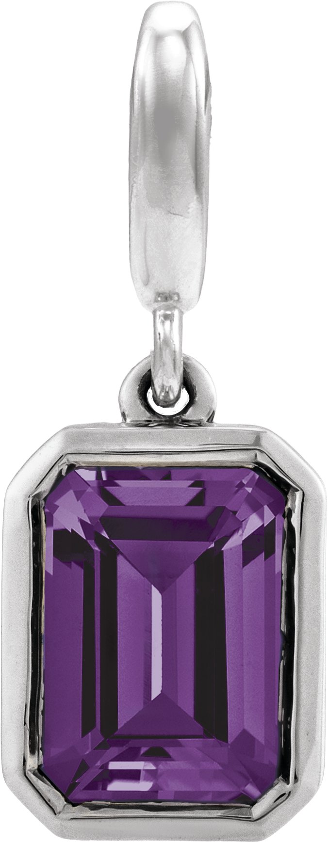 Bezel-Set Birthstone Charm/Pendant