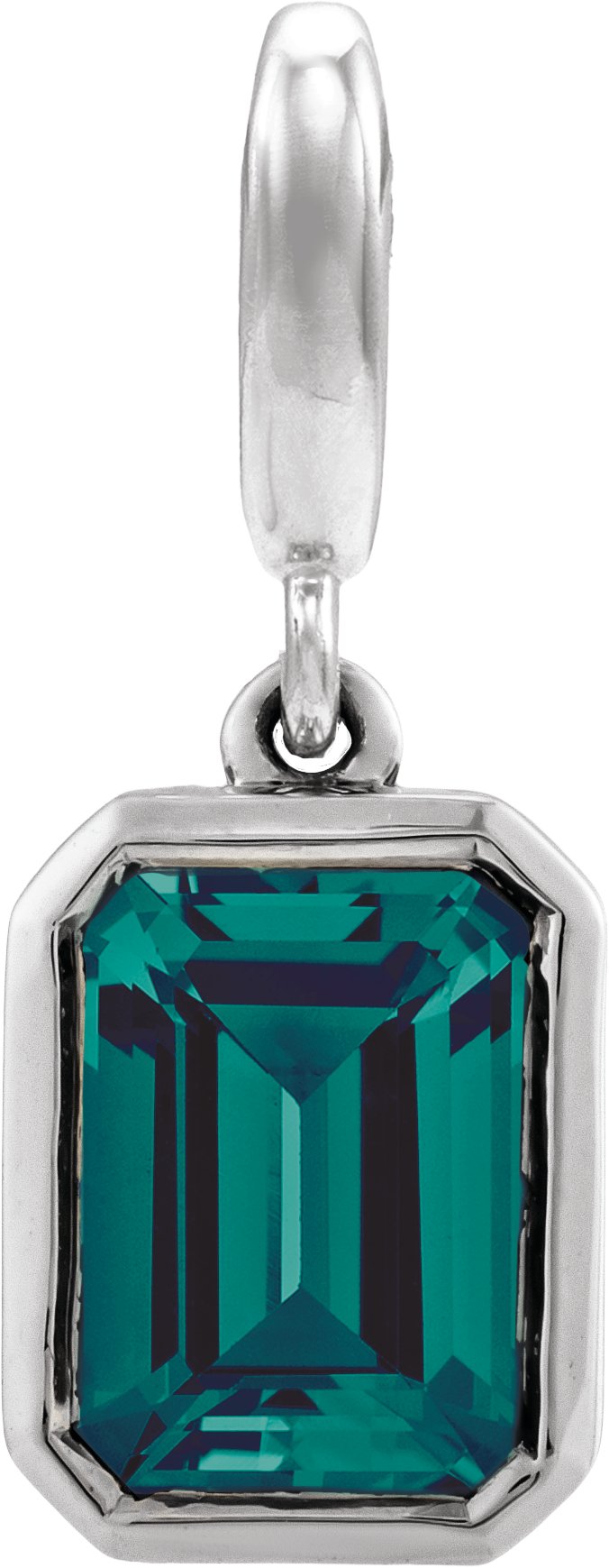Bezel-Set Birthstone Charm/Pendant