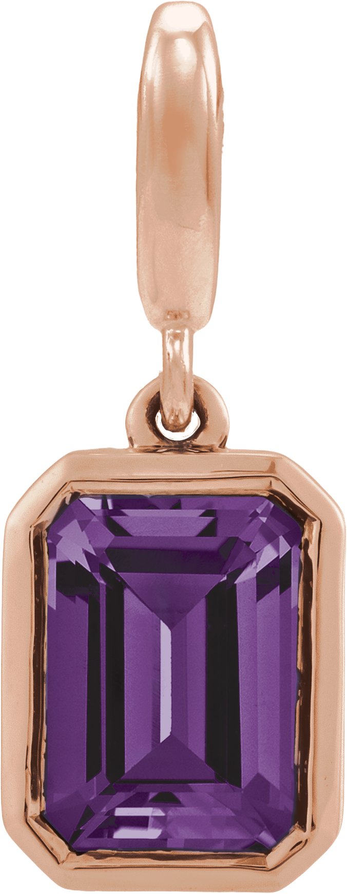 Bezel-Set Birthstone Charm/Pendant
