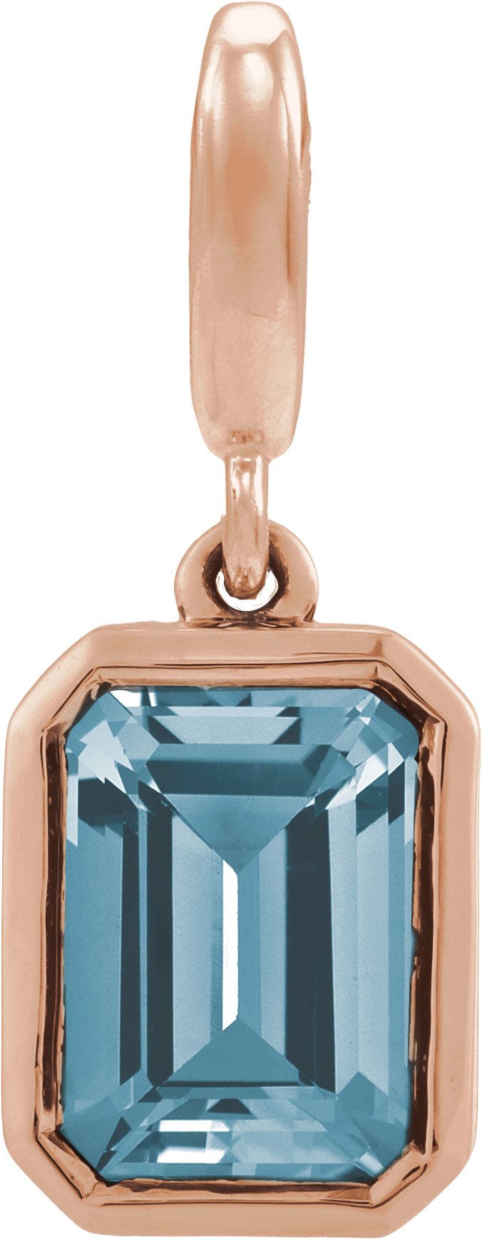 Bezel-Set Birthstone Charm/Pendant