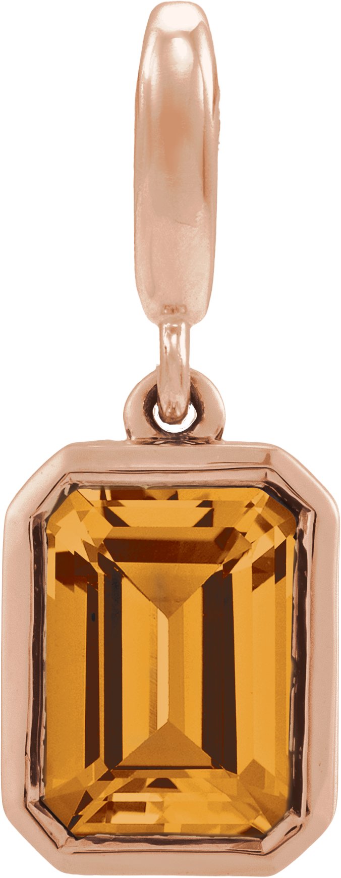 Bezel-Set Birthstone Charm/Pendant