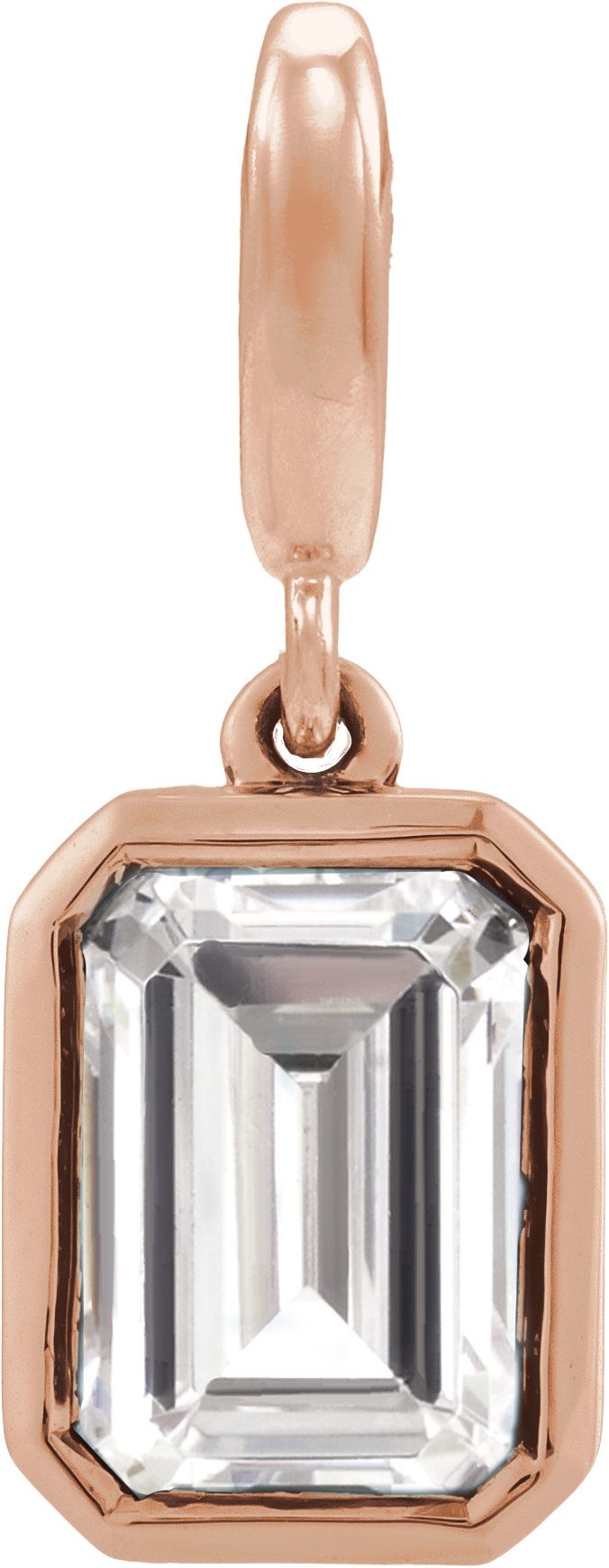 Bezel-Set Birthstone Charm/Pendant