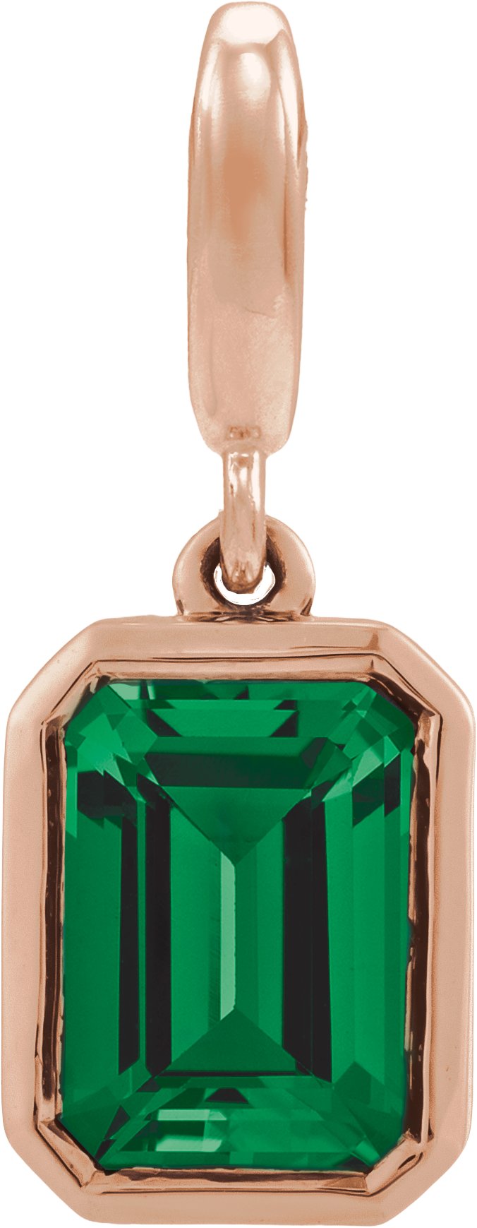 Bezel-Set Birthstone Charm/Pendant