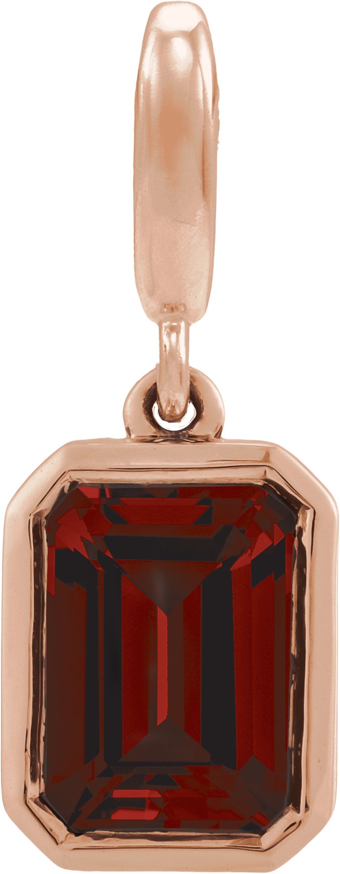 Bezel-Set Birthstone Charm/Pendant