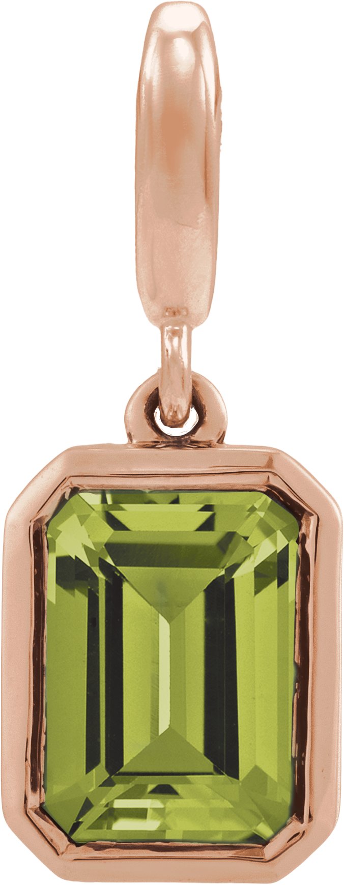 Bezel-Set Birthstone Charm/Pendant