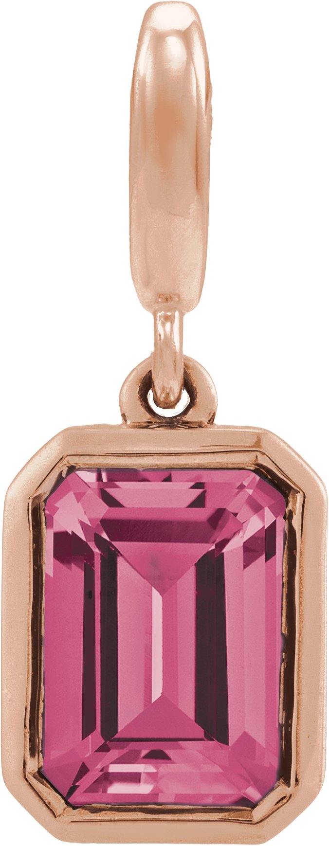 Bezel-Set Birthstone Charm/Pendant