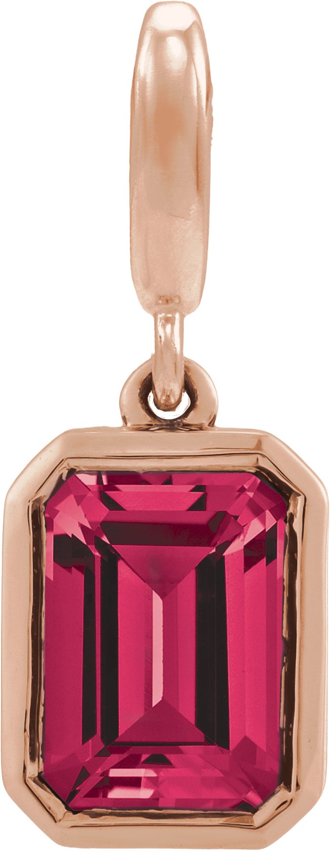 Bezel-Set Birthstone Charm/Pendant