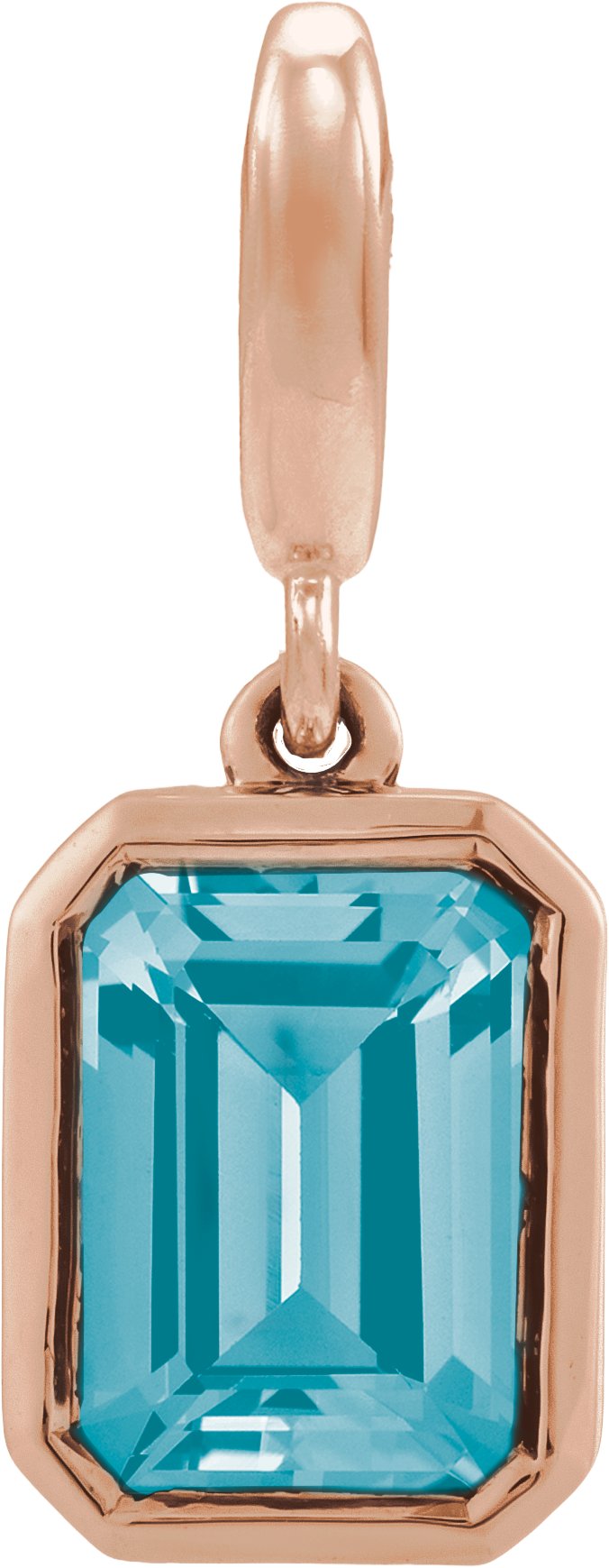 Bezel-Set Birthstone Charm/Pendant