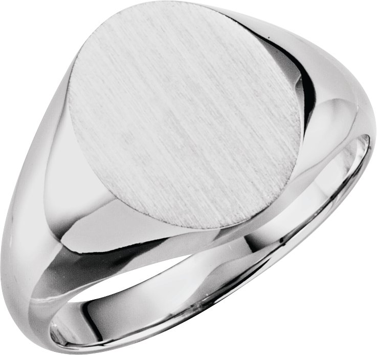 Mens Ring Silver Polished Signet Ring Mens Stainless Steel 