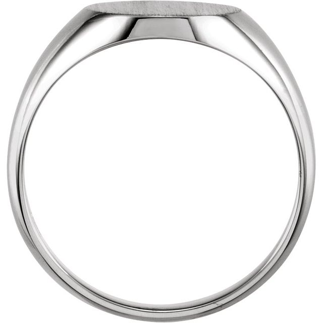 Sterling Silver 13x15 mm Oval Signet Ring