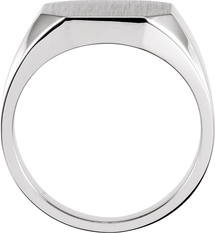 Sterling Silver 14x12 mm Octagon Signet Ring