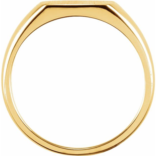 14K Yellow 9 mm Square Signet Ring
