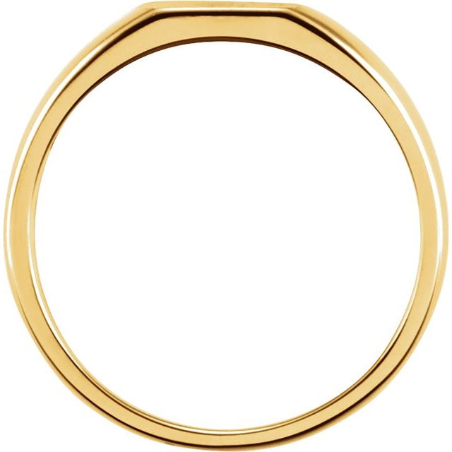 14K Yellow 7 mm Square Signet Ring
